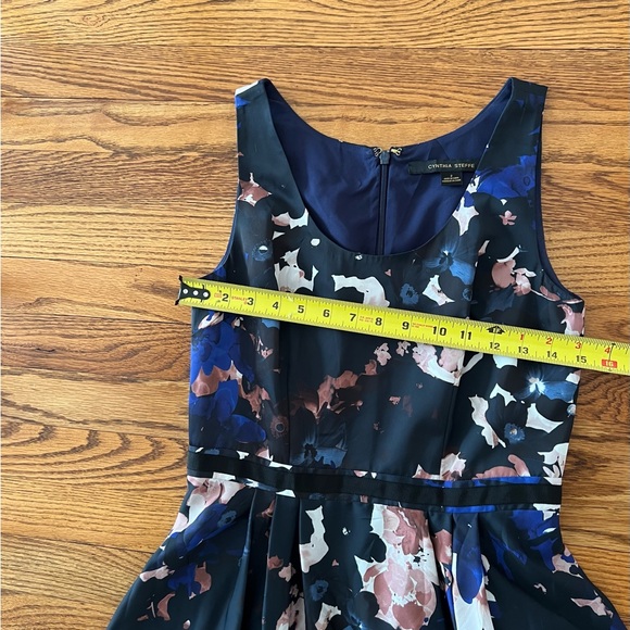CYNTHIA STEFFE Floral Print Dress Cocktail Fit & Flare NWOT - Picture 6 of 8